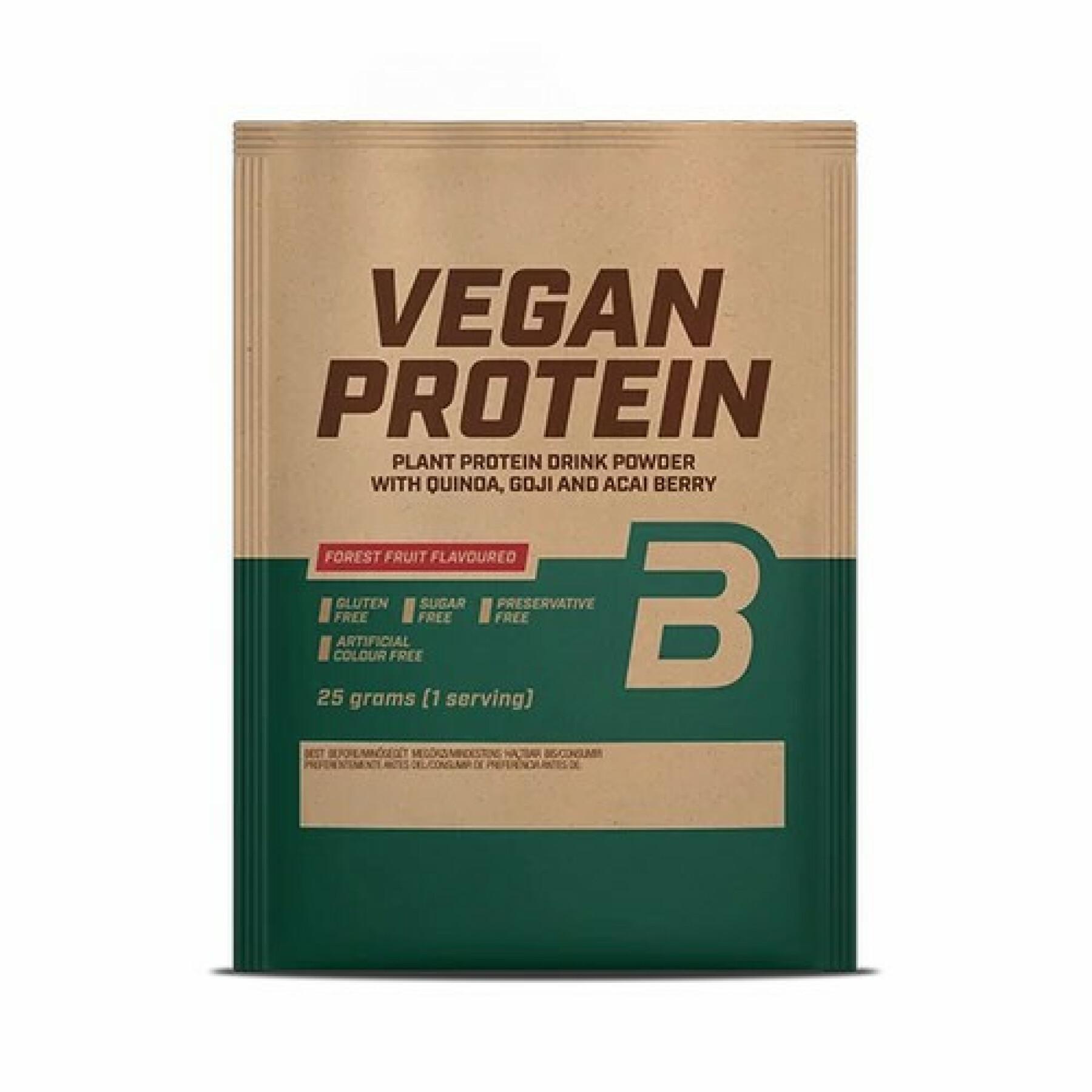 50er Pack Beutel mit veganem Protein Biotech USA - Fruits des bois - 25g