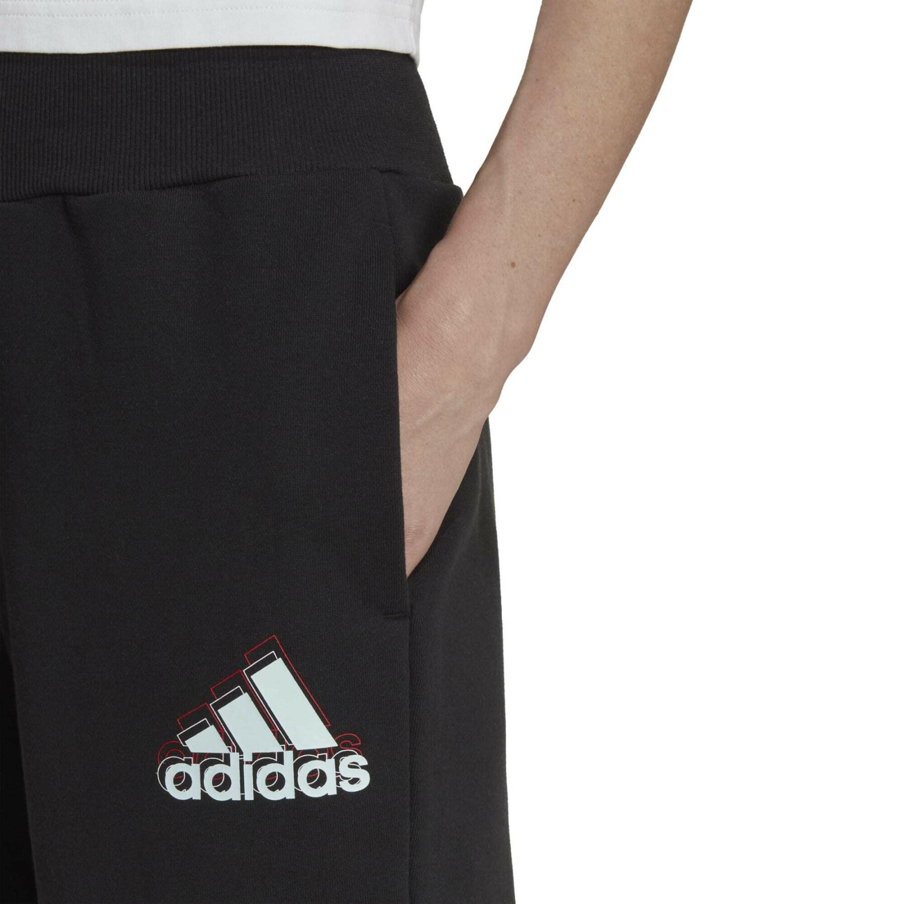 Jogginganzug mit mehrfarbigem Logo, Frau adidas Essentials