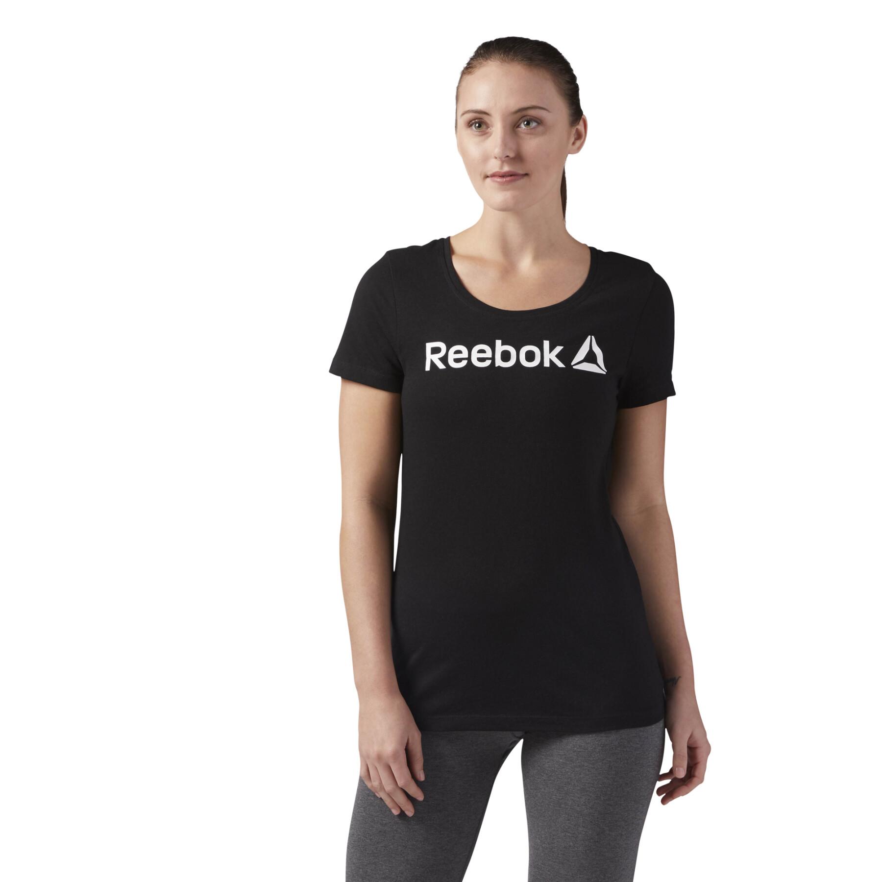 T-Shirt Frau Reebok Linear Read Scoop
