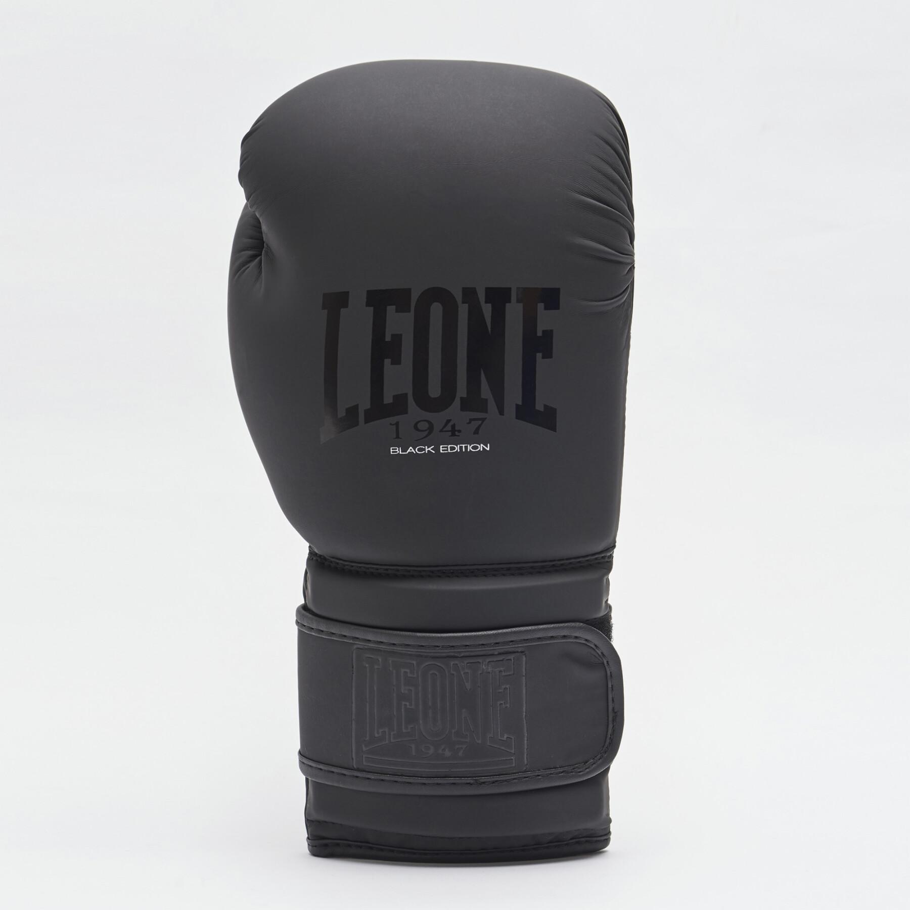 Schwarze und weiße Boxhandschuhe Leone 14 oz