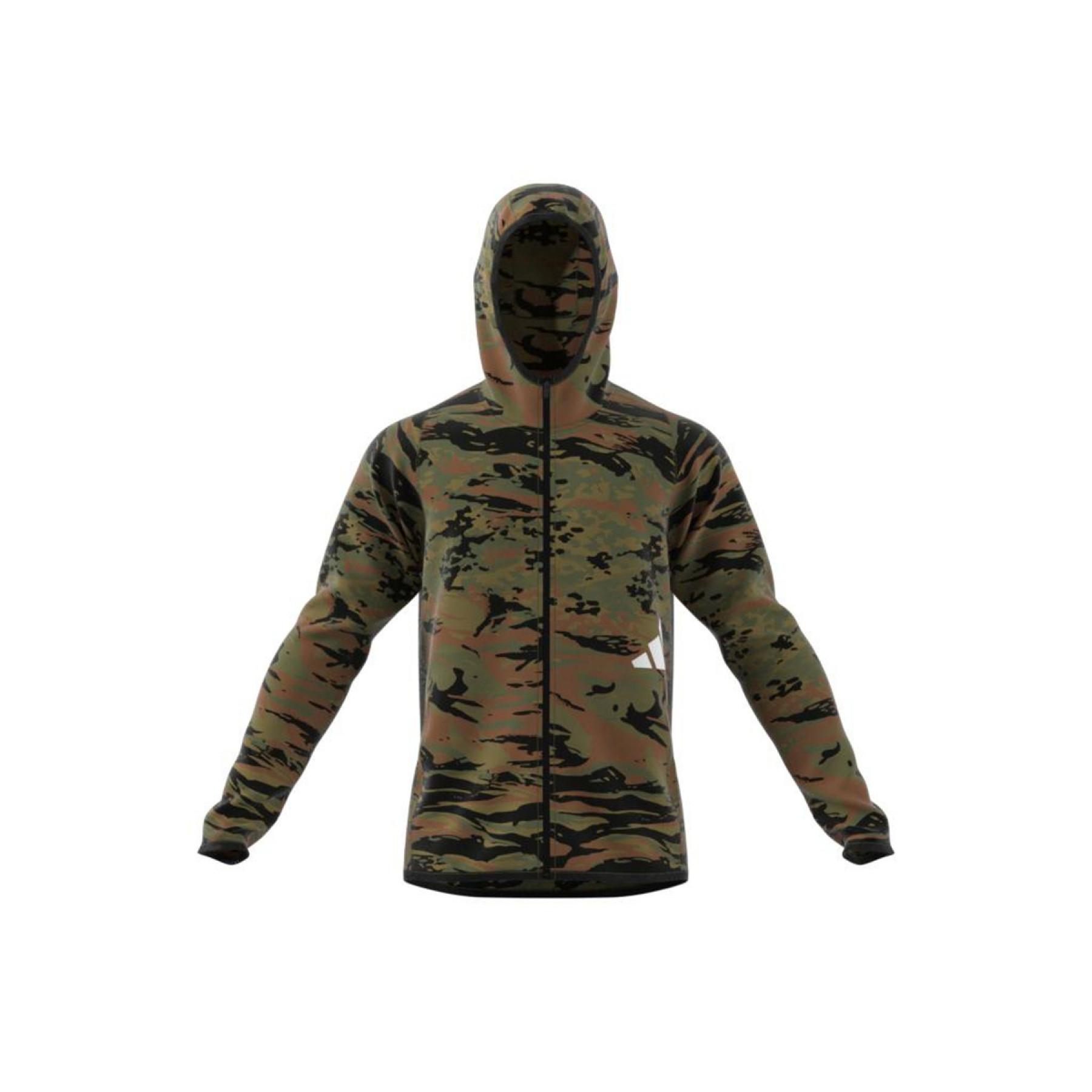 Sweatshirt mit Kapuze adidas FreeLift Camouflage Training