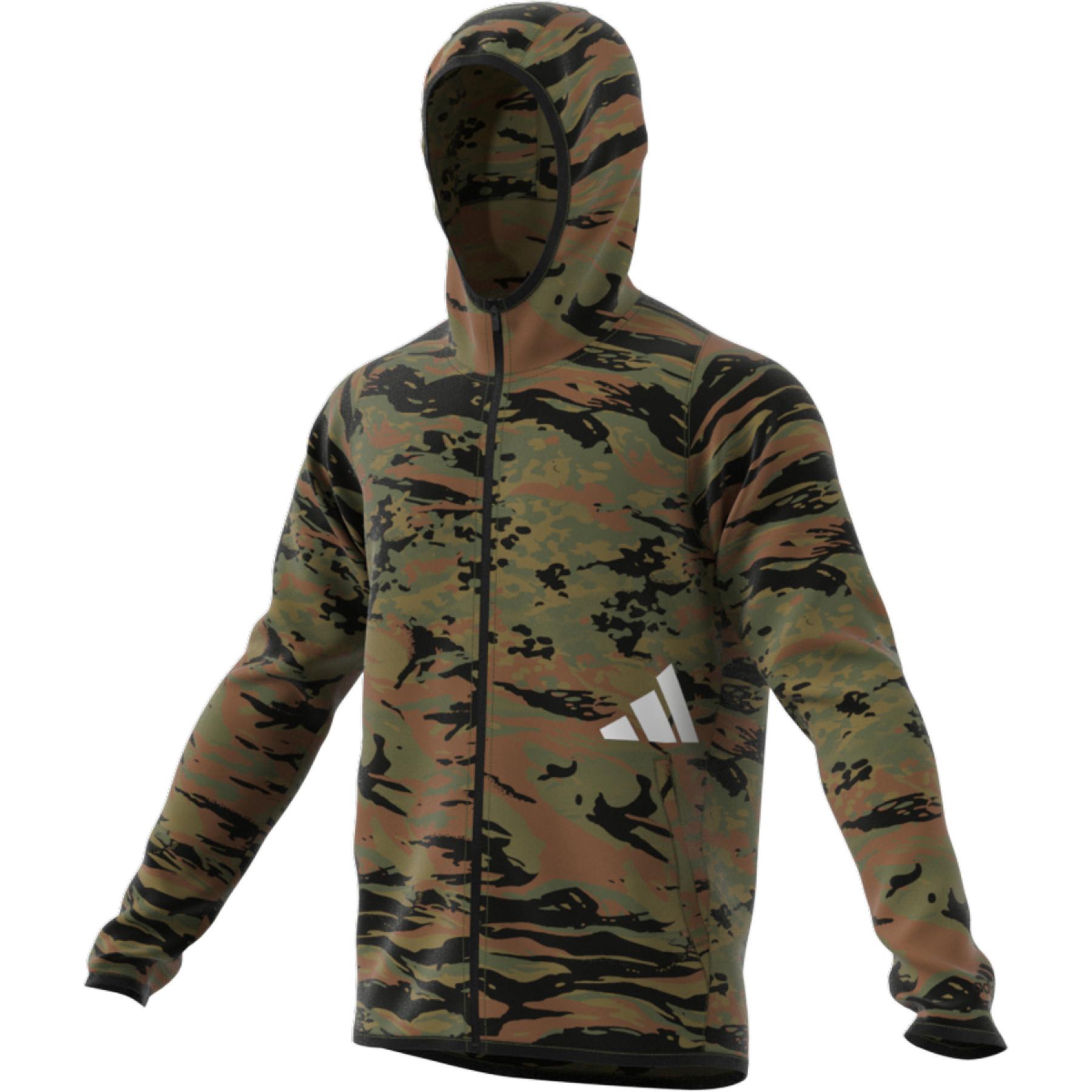 Sweatshirt mit Kapuze adidas FreeLift Camouflage Training