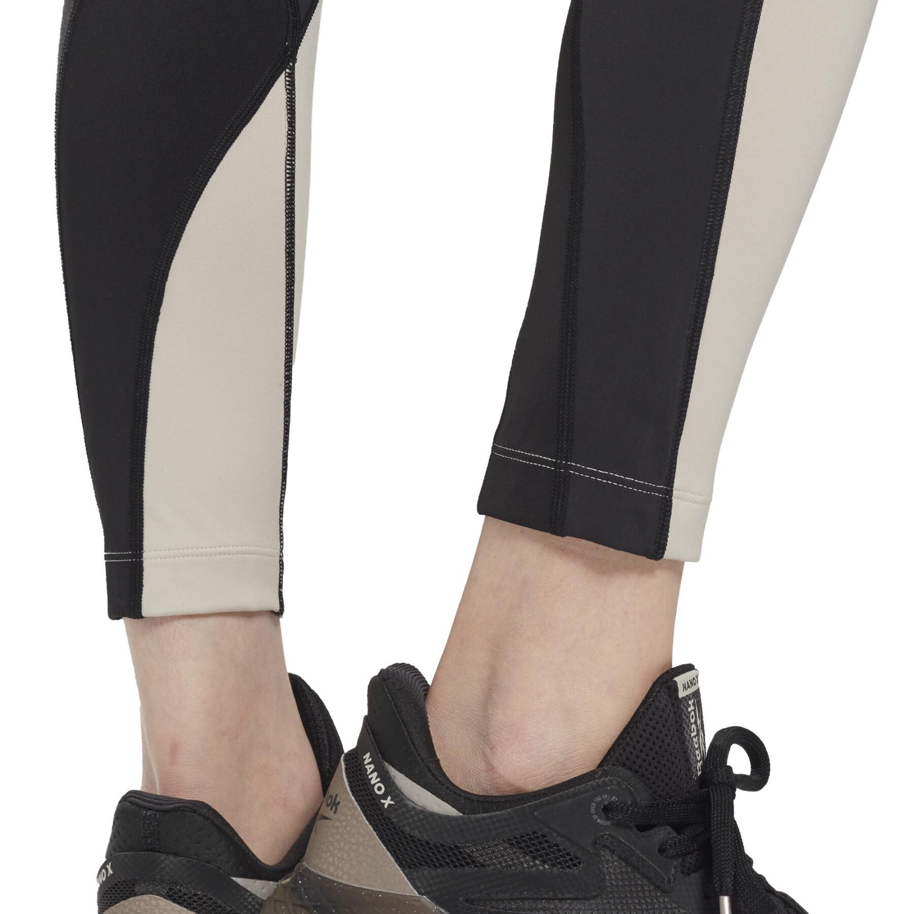 Damen-Leggings mit hoher Taille Reebok Colorblock Lux