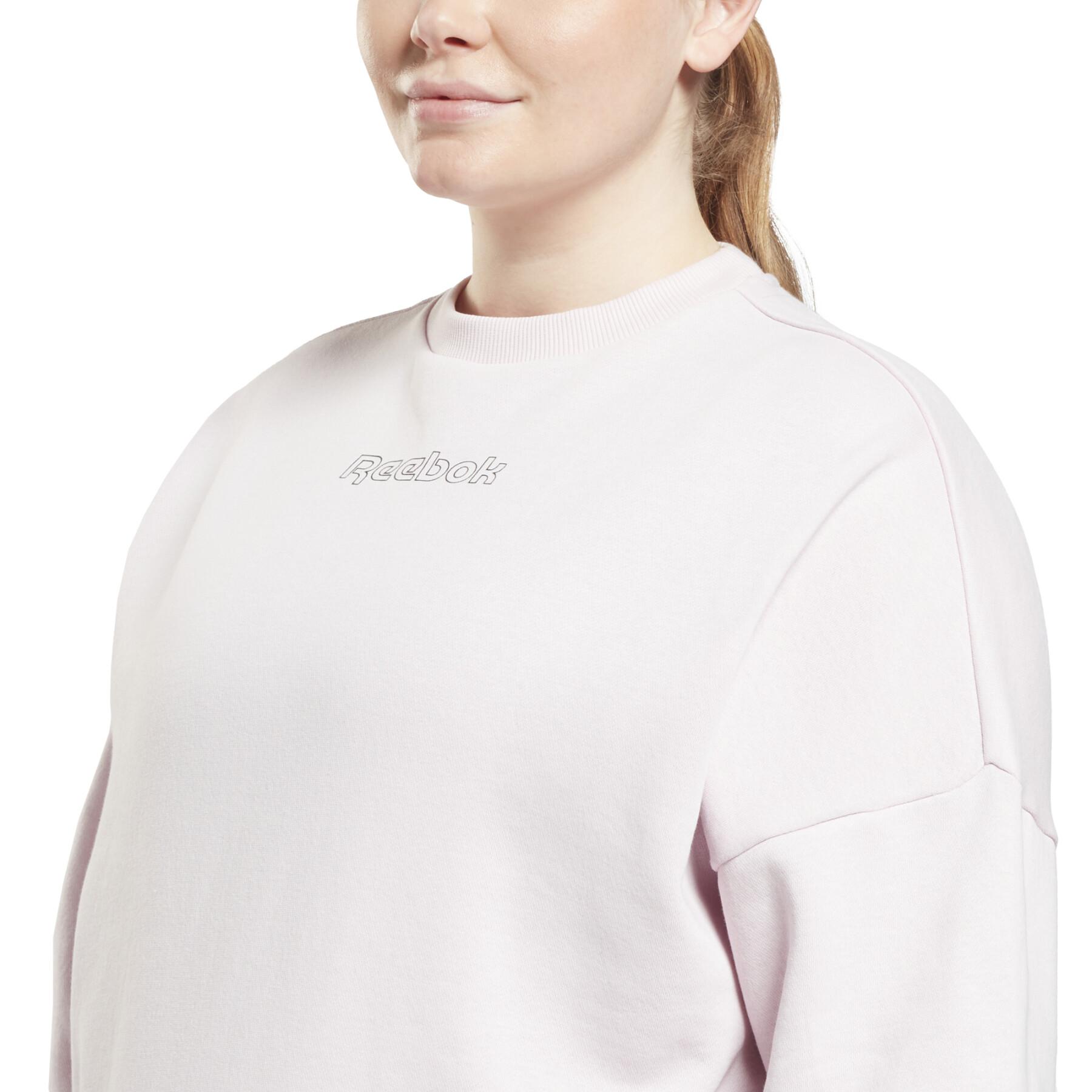 Damen-Rundhals-Sweatshirt mit Paspel Reebok