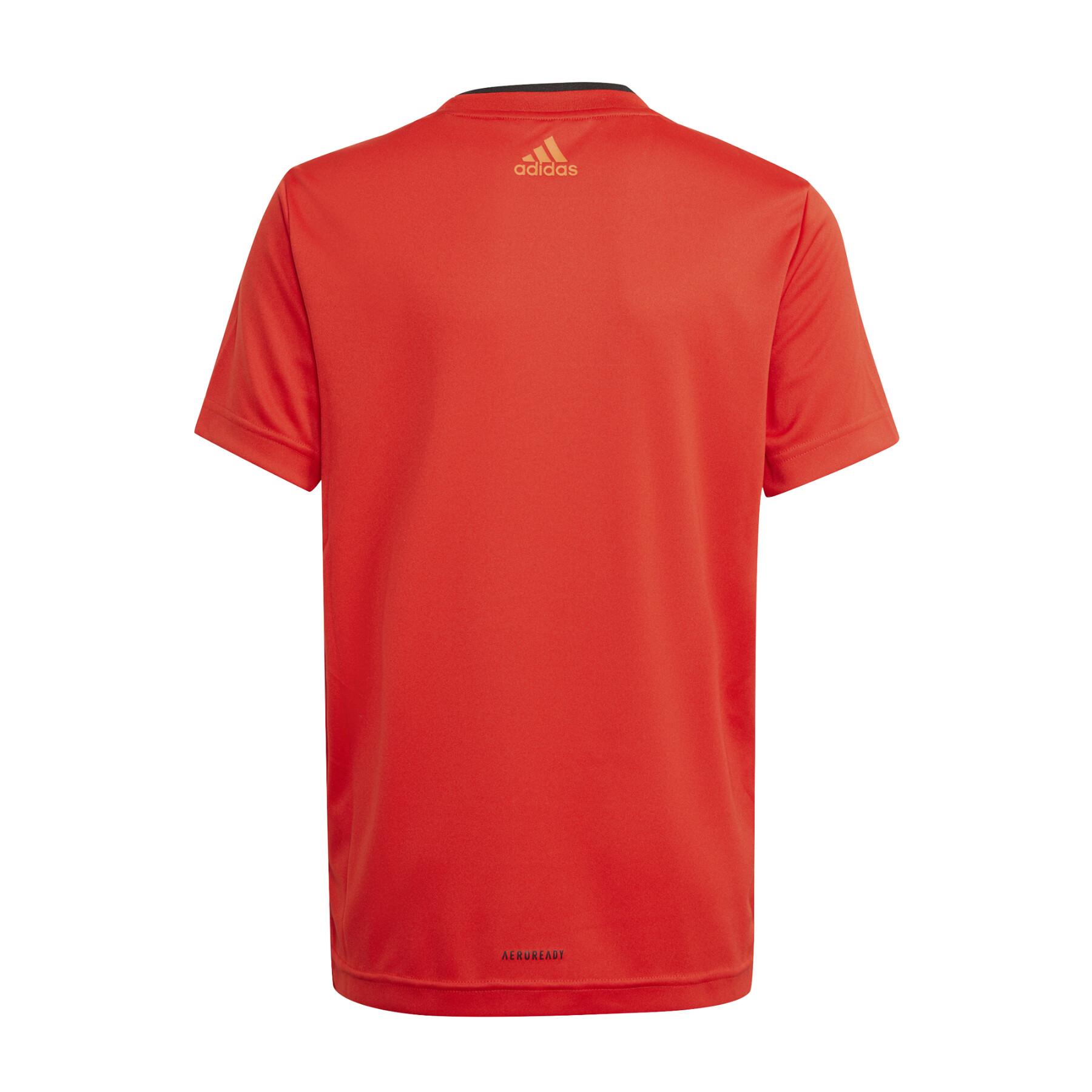 Kinder-T-Shirt adidas AEROREADY X Football-Inspired