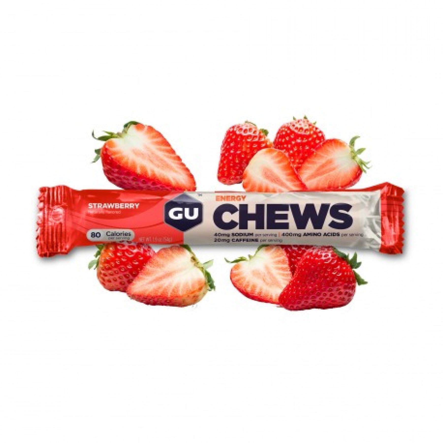 8 Kaugummis Gu Energy fraise (x18)