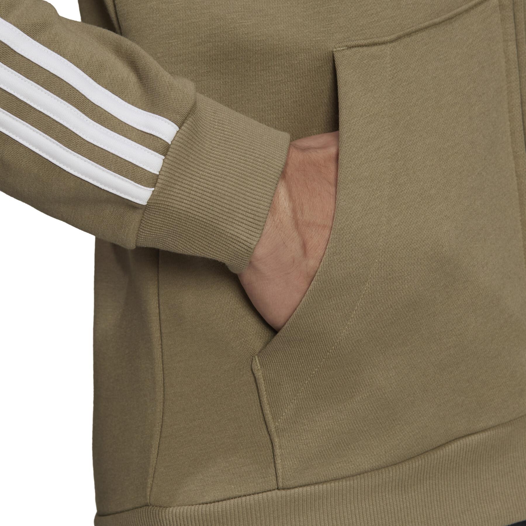 Kapuzenpulli adidas Essentials Fleece 3-Stripes Full-Zip