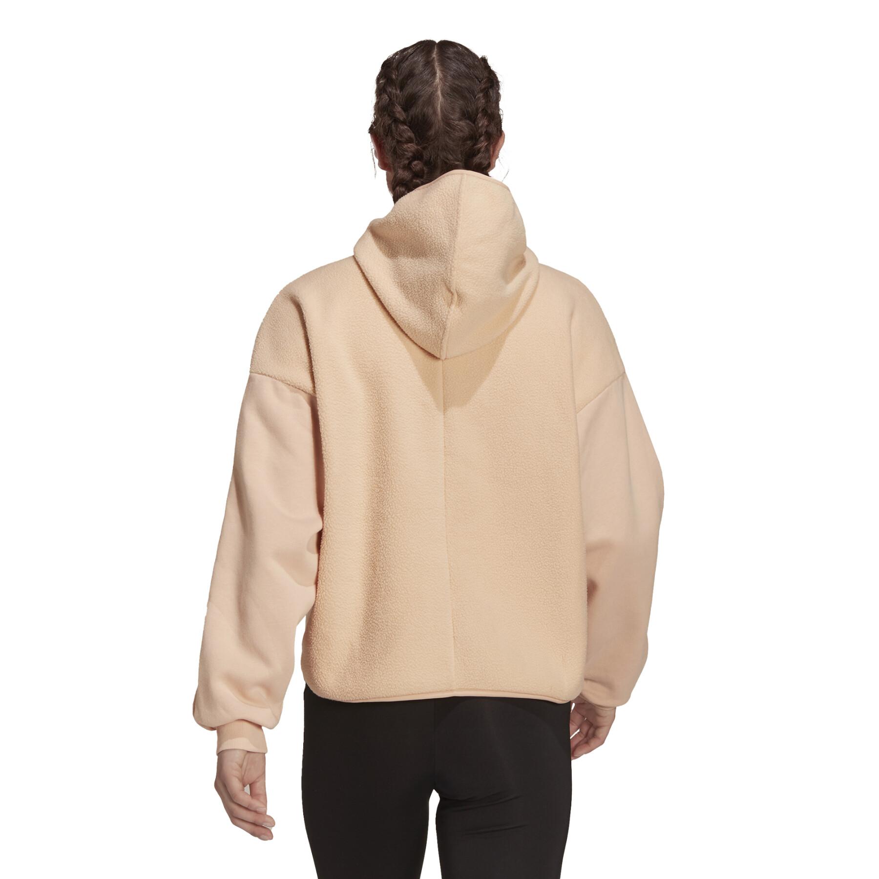 Sweatshirt Frau adidas Essentials Golden Logo Sherpa