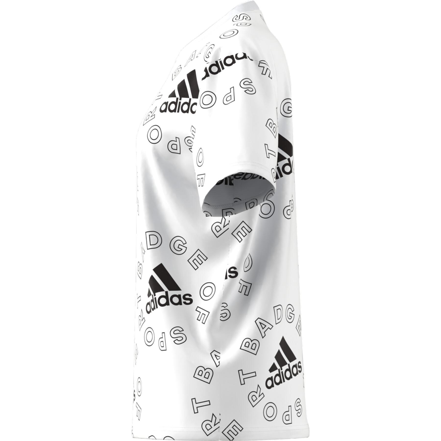 T-Shirt Frau adidas Essentials Logo Allover Print