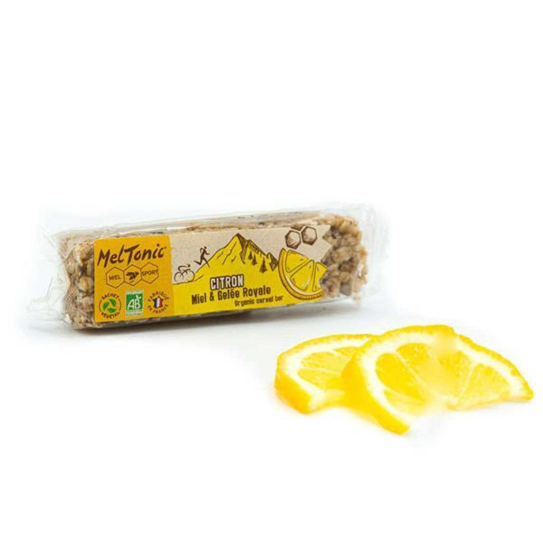 Box mit 20 Ernährungsriegeln Bio-Getreide Zitrone & Chia Meltonic 30 g