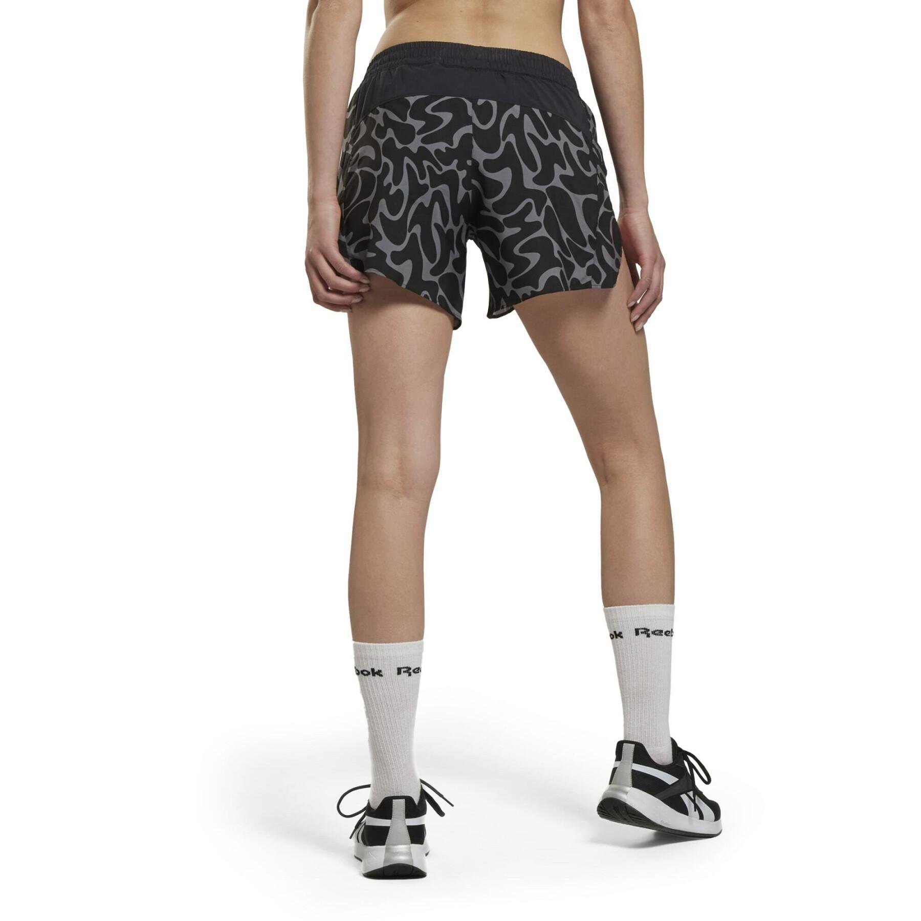Bedruckte Running-Shorts, Damen Reebok