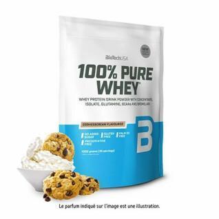 10er Pack Beutel mit 100 % reinem Molkeprotein Biotech USA - Cookies & Cream - 1kg