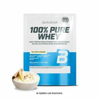 50er Pack Beutel mit 100 % reinem Molkeprotein Biotech USA - Riz au lait - 28g