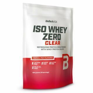 Lots of 10 Protein Bags Biotech Usa iso whey zero clear - Fruits tropicaux 454g