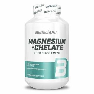 12er Pack Gläser Vitamin Magnesium + Chelat Biotech USA - 60 Gélul