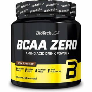 10er Pack Gläser mit Aminosäuren Biotech USA bcaa zero - Cola - 360g
