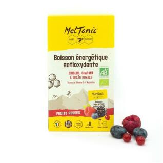Packung mit 6 Beuteln antioxidativer Bio-Energiedrink mit roten Früchten Meltonic 35 g