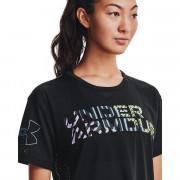 Frauen-T-Shirt Under Armour à manches courtes et motif en mesh Geo
