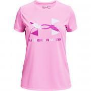 Mädchen-T-Shirt Under Armour à manches courtes et motif Tech Big Logo