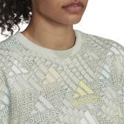 T-Shirt mit mehrfarbigem Logo, Frau adidas Essentials Boyfriend